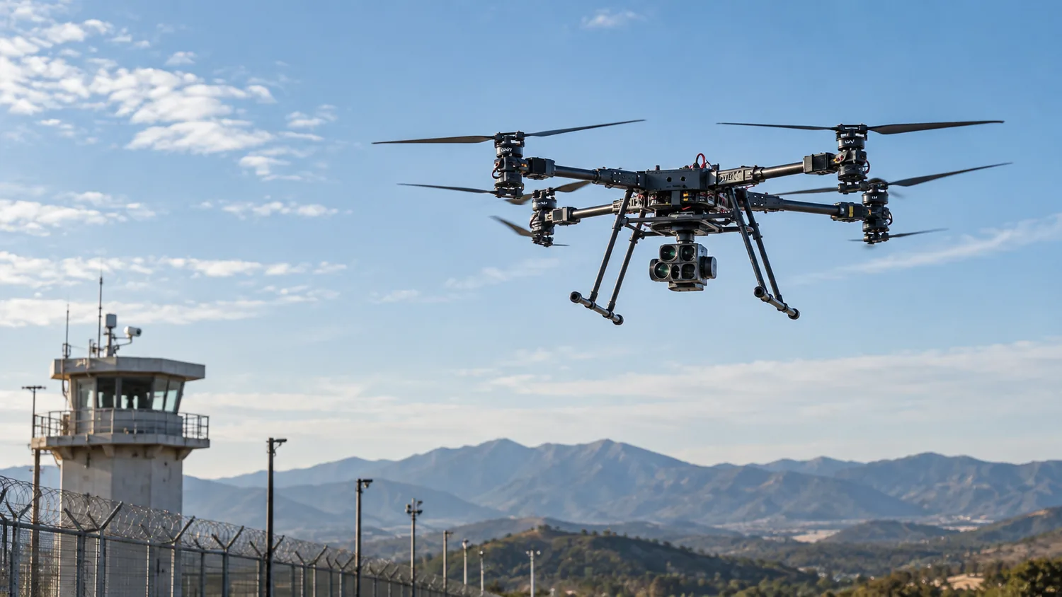 Drone UAVI em voo